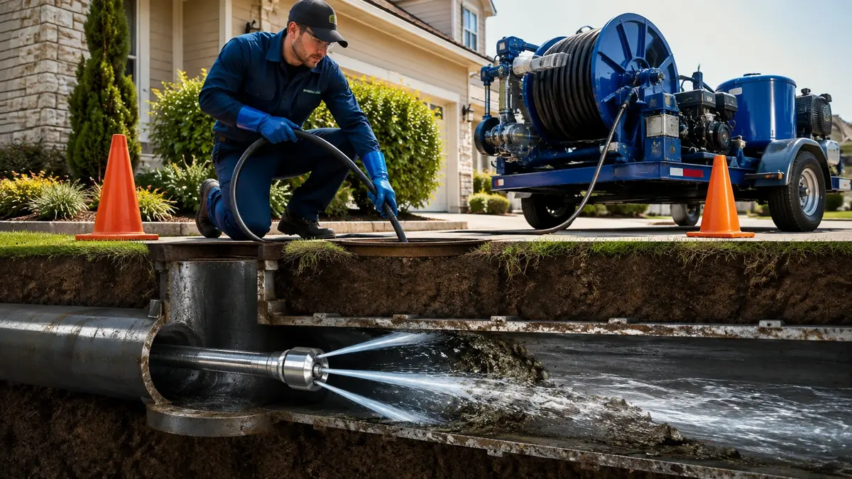 Main Sewer Line Hydro Jet Cleaning in Sierra Madre