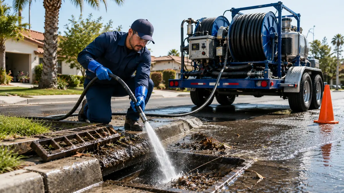 Storm Drain Hydro Jet Cleaning in Sierra Madre